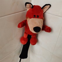 여성 인형 캐릭터 골프 우드커버 동물 헤드커버 선물, 붉은 늑대