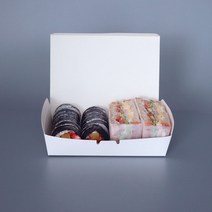 샤인팩 일회용 종이도시락 샐러드 햄버거 김밥 떡 포장용기 무지 3호(100개)