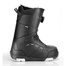 스노우보드 와이어 버클 하얀색 기모 부츠 신발, 검은색