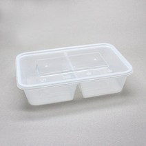 더팩 SZ-L500 2칸 내열도시락 내열용기 사각내열용기 100개 300개, 1세트