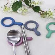 El 수저받침 2color 4P세트 실리콘 plato 귀여운 4P 수저받침, SD 파스텔세트
