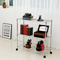 unible_올루션몰_메탈선반 750mm3단 코렐 수납장 진열장 장식장 국산 이동식선반 발코니선반 스텐선반 창고선반 진열선반_올루션몰_unible, 옵션Pick_바구니형