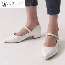 [애슬릿] 여성 뾰족 코 메리제인 구두 플랫 슈즈 3cm (7351012)