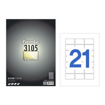 폼텍 투명라벨지 잉크젯 5매x2개 IC3105 21칸 HONI 239419EA, 본상품선택