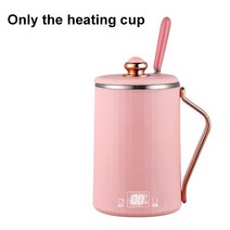 커피포트 티 포트 전기 무선 여행용 분유 110V/220V 다기능 건강 컵 전기 주전자 차 히터 자동 수프 스튜, 04 Only cup Pink_02 EU