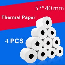 영수증 용지 감열지 57x50mm 10 + 2 롤 금전 등록기 58mm POS Paperang & Peripage 미니 용 10m long mobile bluetooth, 한개옵션0