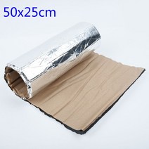 50x25cm 10/5mm Car Soundproof Deadening Mat Firewall Insulation Audio Noise Insulator Pad High Noise, 하나, 50x25cm 10mm