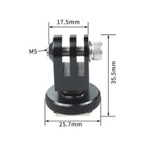 액션캠대여 초미니무선카메라 바디캠 GoPro 9 8 용 콜드 슈가 있는 스테인레스 스틸 마운트 카메라 삼각대 어댑터 모니터 라이트 브래킷 OSM 액션 Insta360 ONE R, [01] 붉은 색, [01] 범용