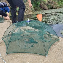 우산형 통발 접이식 그물 어망 낚시 민물 바다 강 계곡 6구