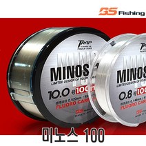 BS조구 미노스 100 고강력 카본라인 쇼크리더 참돔 배스 붕어원줄 낚시줄, 2.5호 10lb