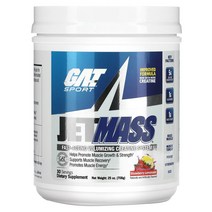 GAT JetMASS 빠르게 작용하는 근육 증강 크레아틴 시스템 스트로베리 레모네이드 맛 708g(25oz) 헬스 벌크업보충제 운동전부스터