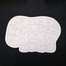 종이퍼즐 꾸미기 만들기재료, 코끼리(25pcs), 1개