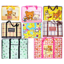 타포린가방 타포린백 부직포가방 보조 리락쿠마 캐릭터 체크 수영장가방 캠핑가방 미술용백 장바구니, 3)리락쿠마 타포린가방/대