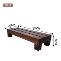 평상마루 야외 리모델링 베란다 발코니 접이식 침대 평상 마루 원목 정원, 발판90*30*30cm탄화색