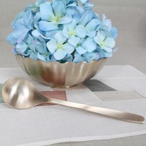 방짜 빙수스푼- 한정식 호텔 레스토랑 고급 디저트 수저 놋 방짜유기, 소