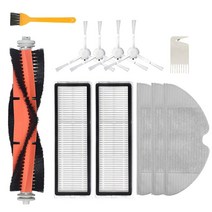 노 브랜드 Xiaomi dreame f9 로봇 진공 청소기 메인 브러시 사이드 hepa 필터 걸레 천 액세서 용 12 pcs, 1세트