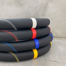 투싼ix zigg 자동차 고급 핸들 4종 가죽커버, 블루