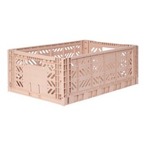 아이카사 폴딩박스 L milk tea_Passive Lock 22cm 밀크티 수납박스 수납바구니 수납함 정리함, 1개