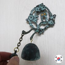 장미원 부엉이 청동주물 타종 현관문종 도어벨 HDB-1141, 단품