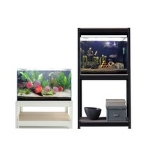 스피드랙 어항선반 축양장 W600, 600x300, 1200x3단, 블랙