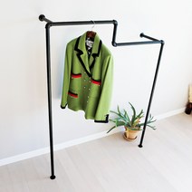 뿌뿌 수도관 주문제작 벽행거 벽면 고정 부착 헹거 옷가게 소품 벽봉, 화이트