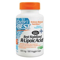 닥터스베스트 스태빌라이즈드 R-리포익 애시드 100mg 베지 캡 글루텐 프리 비건, 180개입, 1개, 180정