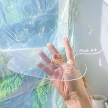 백드롭 페인팅 투명 아크릴 팔레트 미술팔레트 파렛트 촬영 소품, 1.화가같은 원형