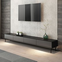 명품 수입가구 원목 TV 거실장 장 받침대 북유럽 선반 엔틱 장식 확장형 모던 다이 티비, 복장을 갖추다, 호+블랙 240X40X43cm 네 서랍