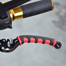 오토바이 브레이크 손잡이 그립 고무 전동킥보드 튜닝 장착 핸들바 커버 실리콘 안전 바이크 미끄럼방지 스쿠터 클래식 추운 겨울 찬손 장갑 동회회 선물 남자 여자 친구(레드)