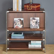 인테리어수납장 거실책장 장식장 원목책꽂이 책장DIY, 체리