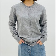 비바라비다 여성 기본핏 데일리룩 소프트 라운드 니트 가디건