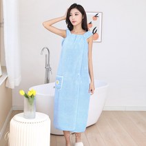 ZZJJC 파인애플 자수 목욕 가운은 큰 사이즈의 목욕 가운을 입어도 털이 빠지지 않는다, 하늘빛, 스몰100*130cm(80-130근)