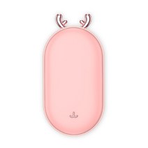 USB C타입 LED 충전식 손난로 휴대용 보조배터리 핫팩 전기 손난로 워머 10000mAh, 01.귀여운 사슴 핑크 5200mAh