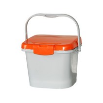 HDPE 잠금형 가정용 음식물쓰레기통 PCS-5S4(5L) 음식물쓰레기수거함, 주황색
