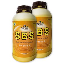 [비료컴퍼니] 에스비에스[SBS 1000ml] - 토양개량제 땅부자 밑비료 연작장애 뿌리발근제 배수불량 치료 모두싹 루핸스 아쿠도, 에스비에스1000ml (2병)