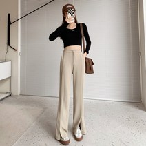 다리가 넓은 정장 바지 기질 스키니 조커 느슨한 직선 바지