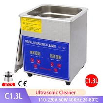 상업용 1.3L 60W 산업용 초음파 세척기 전자 기계 의료 화학, 01 110V_02 EU