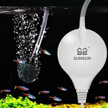 어항 산소 공급기 연못 외부용 실외용 mini air pump hang sucker tank table 산소 펌프 자동 저음 증가 미니 수족관 용 공기 압축기 버블 스톤 버블, 1w dia50mm 흰색, EU 플러그 어댑터