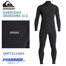 [엔트리로 2점 5배 3점 10배 22일 20시~] QUIKSILVER 퀵 실버 3 mm2 mm 맨즈 웨트 슈트 풀 슈트 에브리데이 세션즈 QWT221904 EVERYDAY SESSIONS 32 롱 슬리브