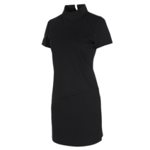 여성 골프 트윌 조직 반폴라 반팔 원피스 VLOPL415_BK(1482237)