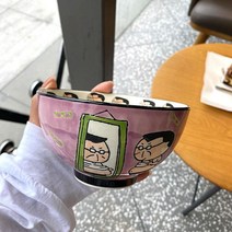 일본 세라믹 밥 그릇, 15.양각5인치덮밥모에아저씨