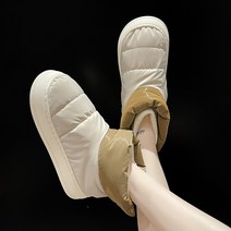 신상품 코튼 슬리퍼 여성용 통굽 겨울 학생용 패션 커플 실내 따뜻한 미끄럼 방지 스노우 부츠 플