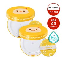 아토팜 [아토팜][1+1] 톡톡 페이셜 선팩트 본품 15g (SPF43 PA+++), 1세트