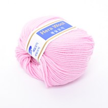 삼남뜨개실 헤라울 45g 64컬러 털실 겨울실 목도리실, 헤라울 45g 3 베이비 핑크, 1개