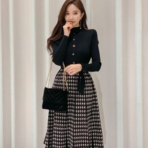 엘레스 여성원피스 기본핏 원피스 자체제작 니트원피스 긴팔원피스 롱원피스 미디원피스