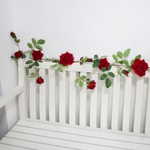 달리베리 벨벳 장미 줄 갈란드 조화 가랜드