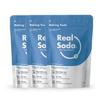 리얼소다 프리미엄 베이킹소다 3kg (1kg 3팩) 식용베이킹소다 베이킹파우더