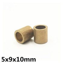 10pcs 5x9x10mm FU-1 분말 야금 오일 부싱 다공성 베어링 소결 구리 슬리브 050910, 한개옵션0