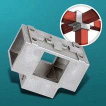 스틸 T 각파이프조인트 8p 30mm 은색 선반 정자 공방, 중앙조인트30 은색 8p