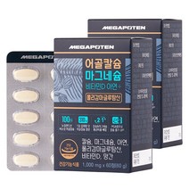 메가포텐 뉴질랜드 비소성 어골칼슘 마그네슘 비타민D 아연 폴리감마글루탐산 / 뼈건강, 2박스, 60정